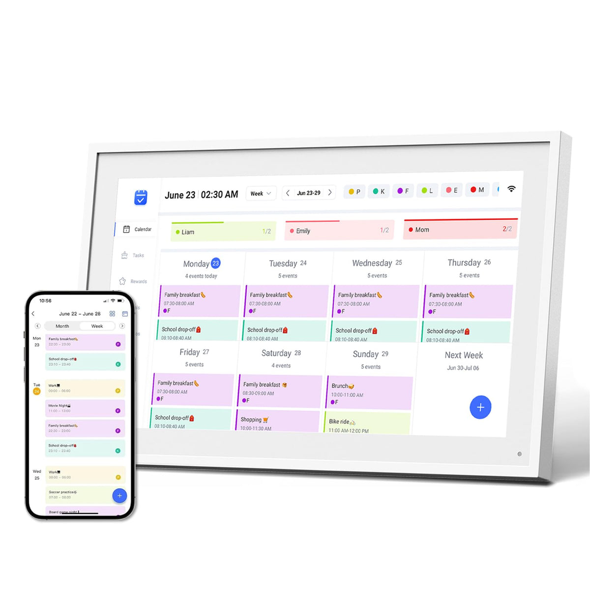 MEZED 10.1" Digital Calendar & Meal Planner with Touch Screen
