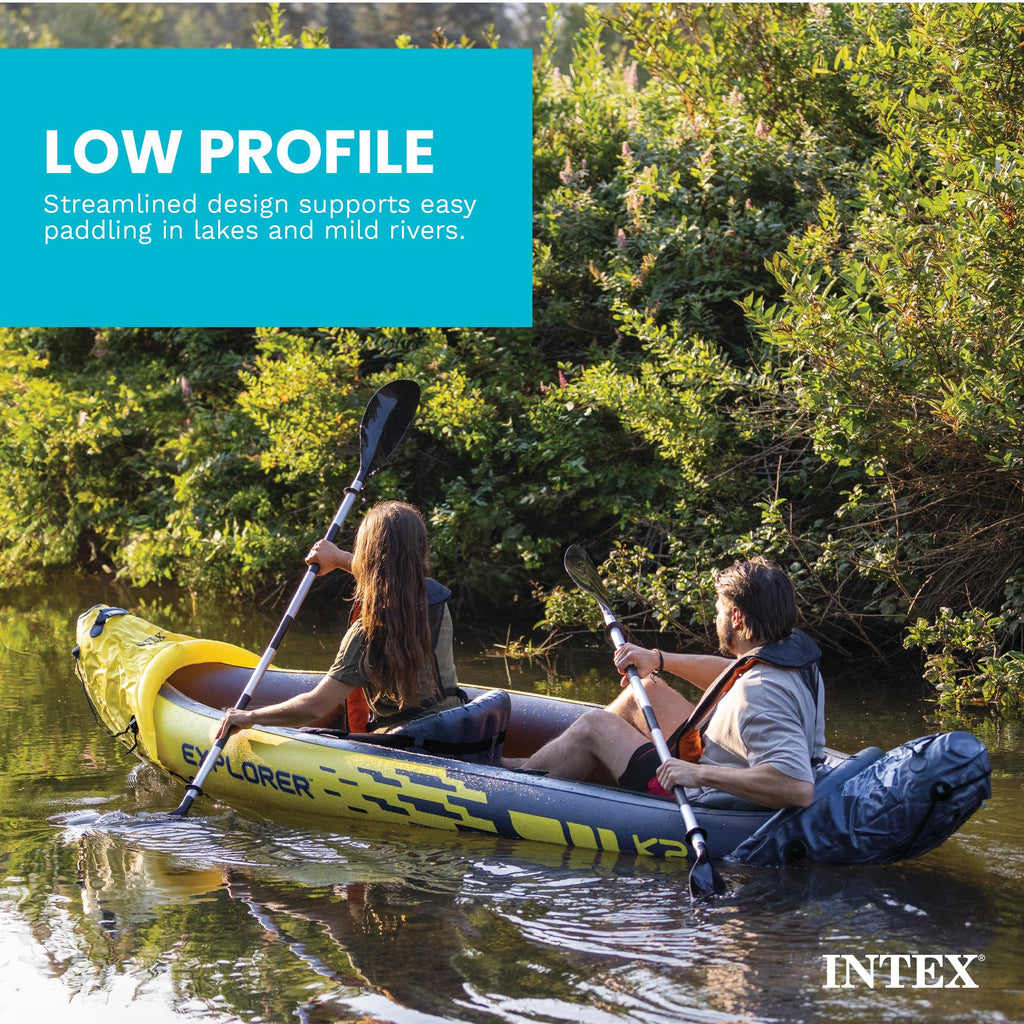 INTEX Explorer K2 Inflatable Kayak Set for 2 People