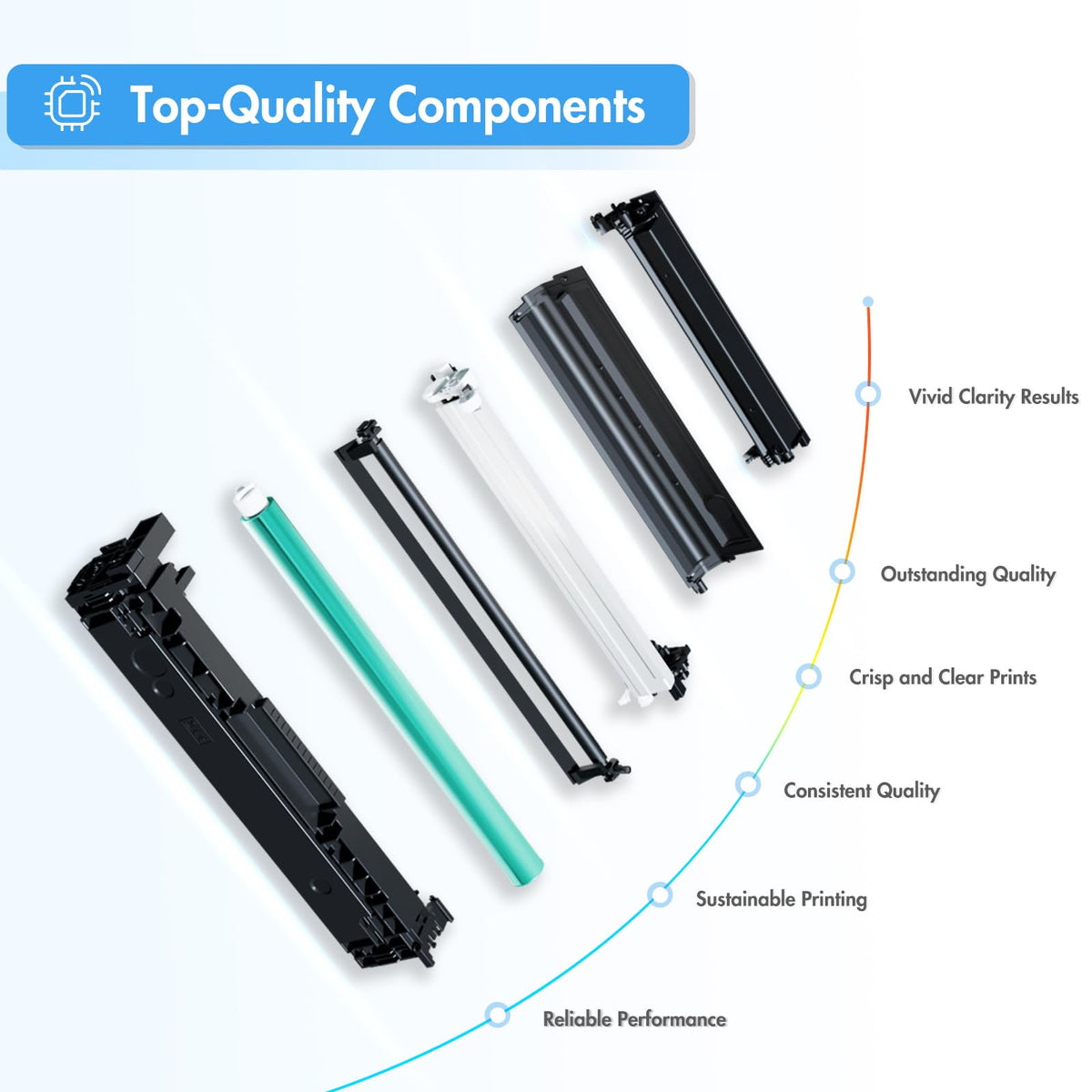 TRUE IMAGE 206X High Yield Toner Cartridges 4 Pack for HP