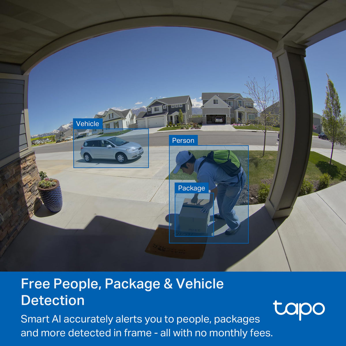 TAPO 2K Smart Video Doorbell with Chime - Wired/Battery Powered
