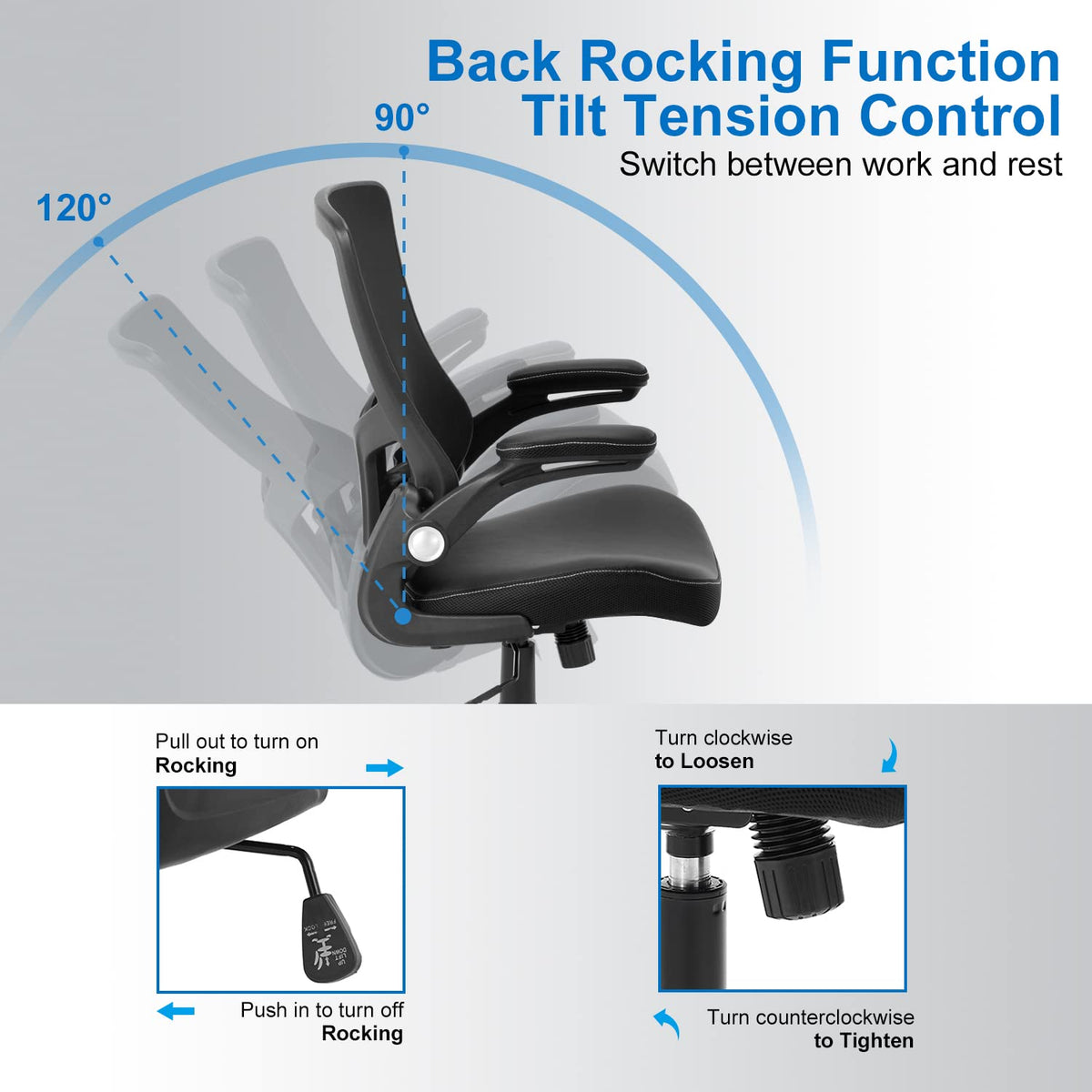 X XISHE Ergonomic Office Chair with Adjustable Lumbar Support