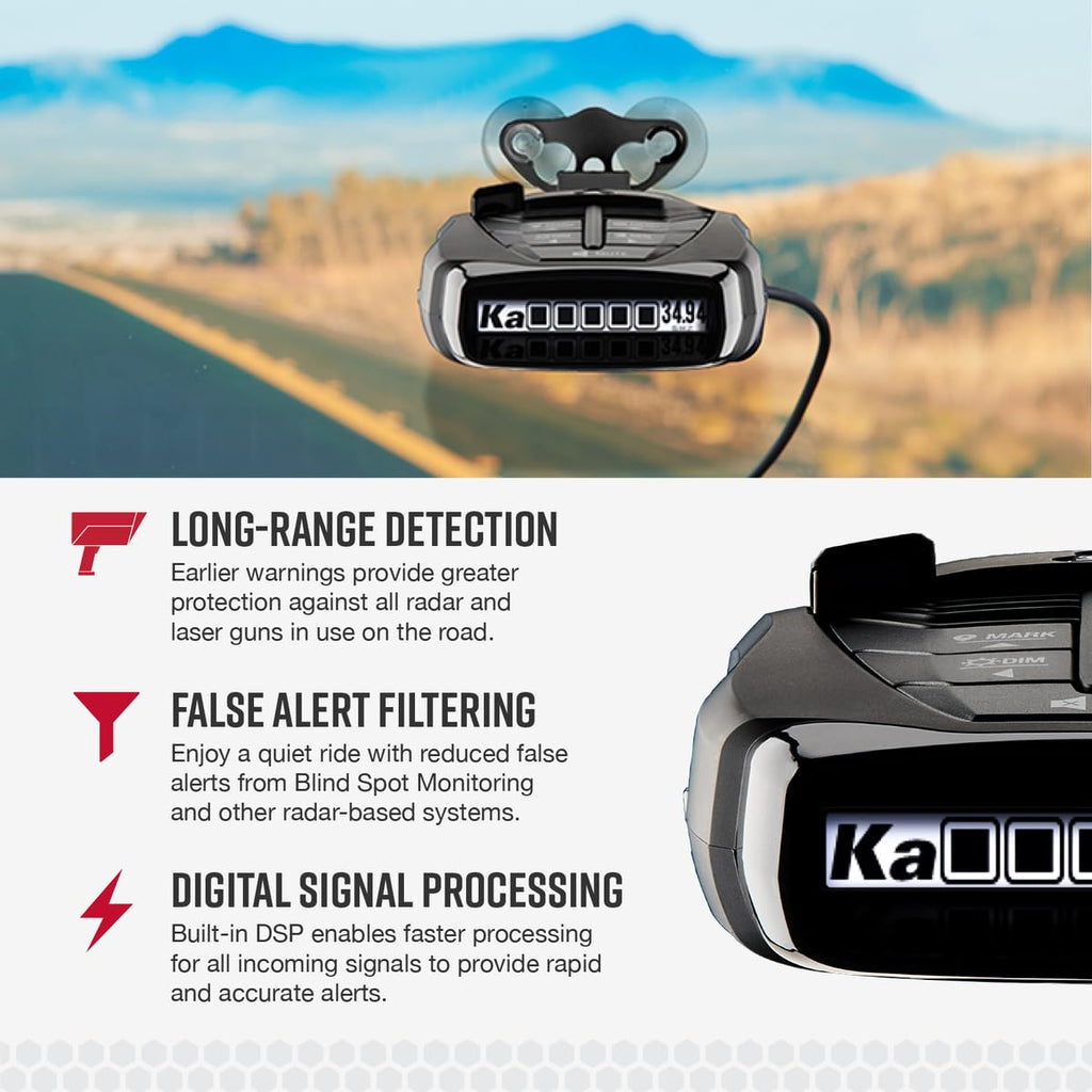 COBRA RAD 480i Laser Radar Detector - Long Range, Bluetooth