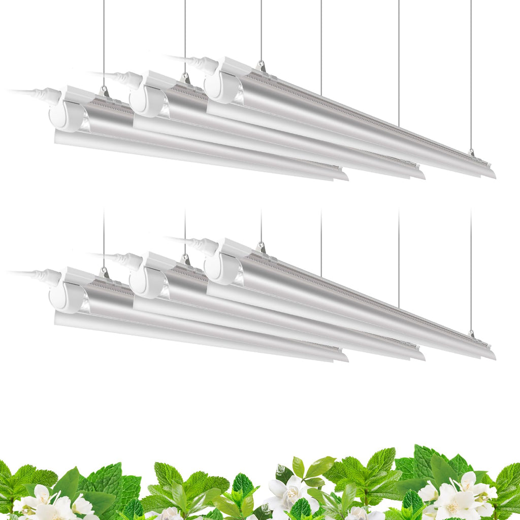 BARRINA T8 LED Grow Light Strips - Full Spectrum 5000K, 6-Pack