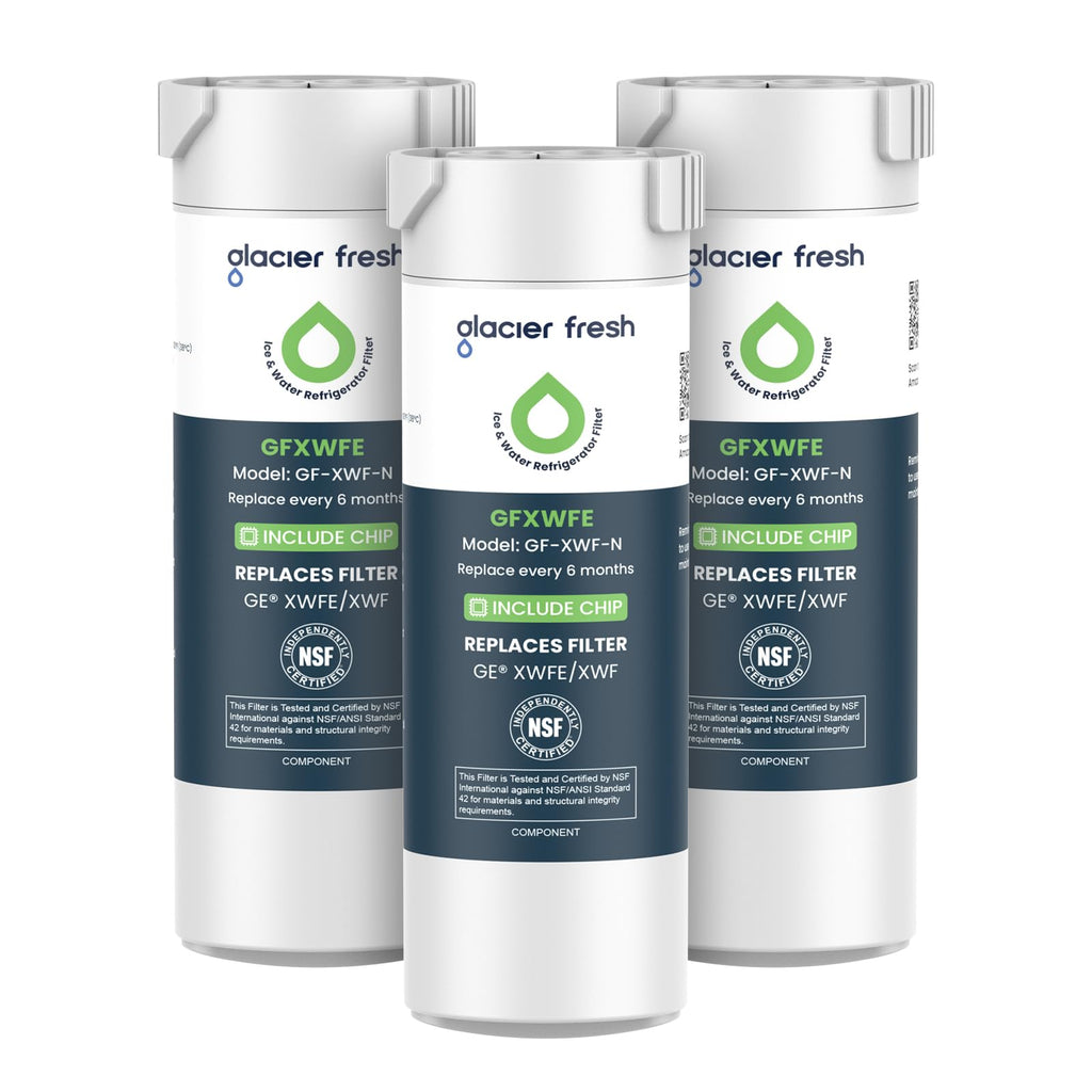 GLACIER FRESH Water Filter Compatible with GE XWFE - Pack of 3