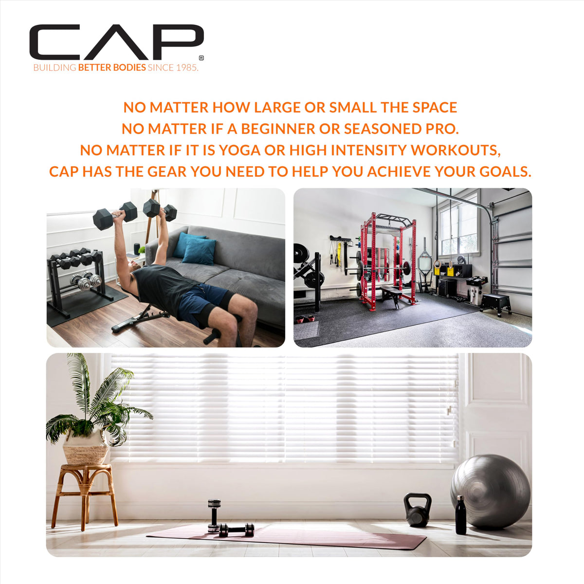 CAP BARBELL CAP 2-Inch Olympic Bumper Plate Set | 100-370 lbs