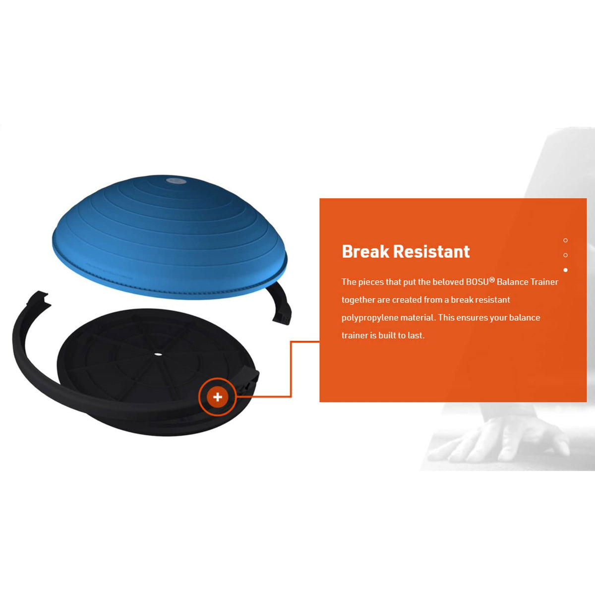 BOSU Balance Ball Exercise Trainer - 26" Fitness Platform