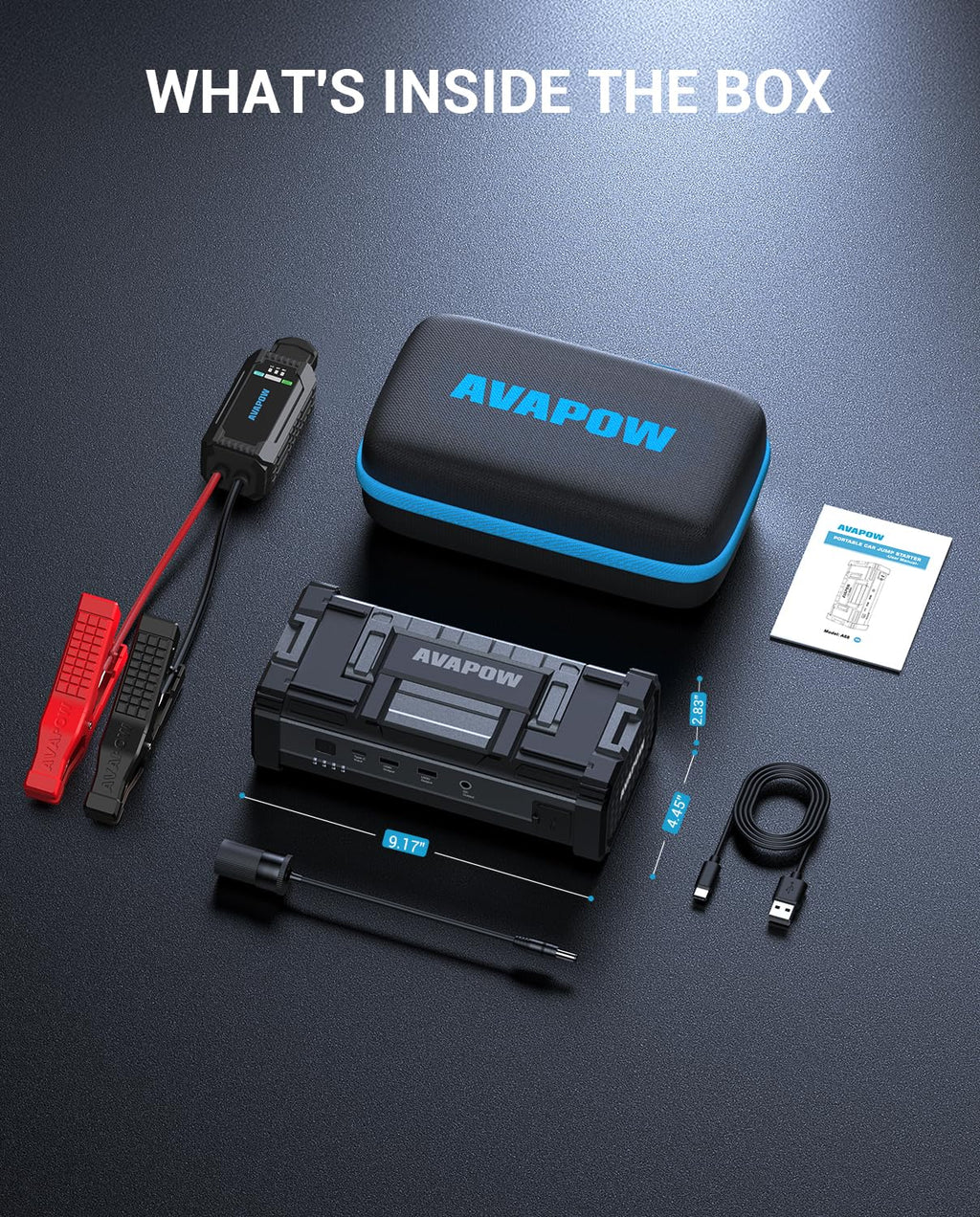 AVAPOW 6000A Car Battery Jump Starter for Gas & Diesel
