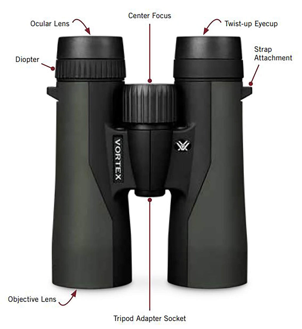 VORTEX Optics Crossfire HD 10x42 Binoculars - Waterproof, Durable, Tripod Adaptable