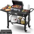 LETEUKE Grill Cart for Blackstone Griddle - Portable BBQ Table