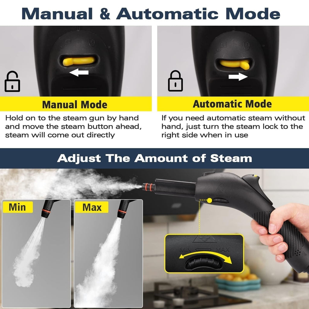 WAITBIRD Handheld Steam Cleaner with 21 Accessories, 248°F