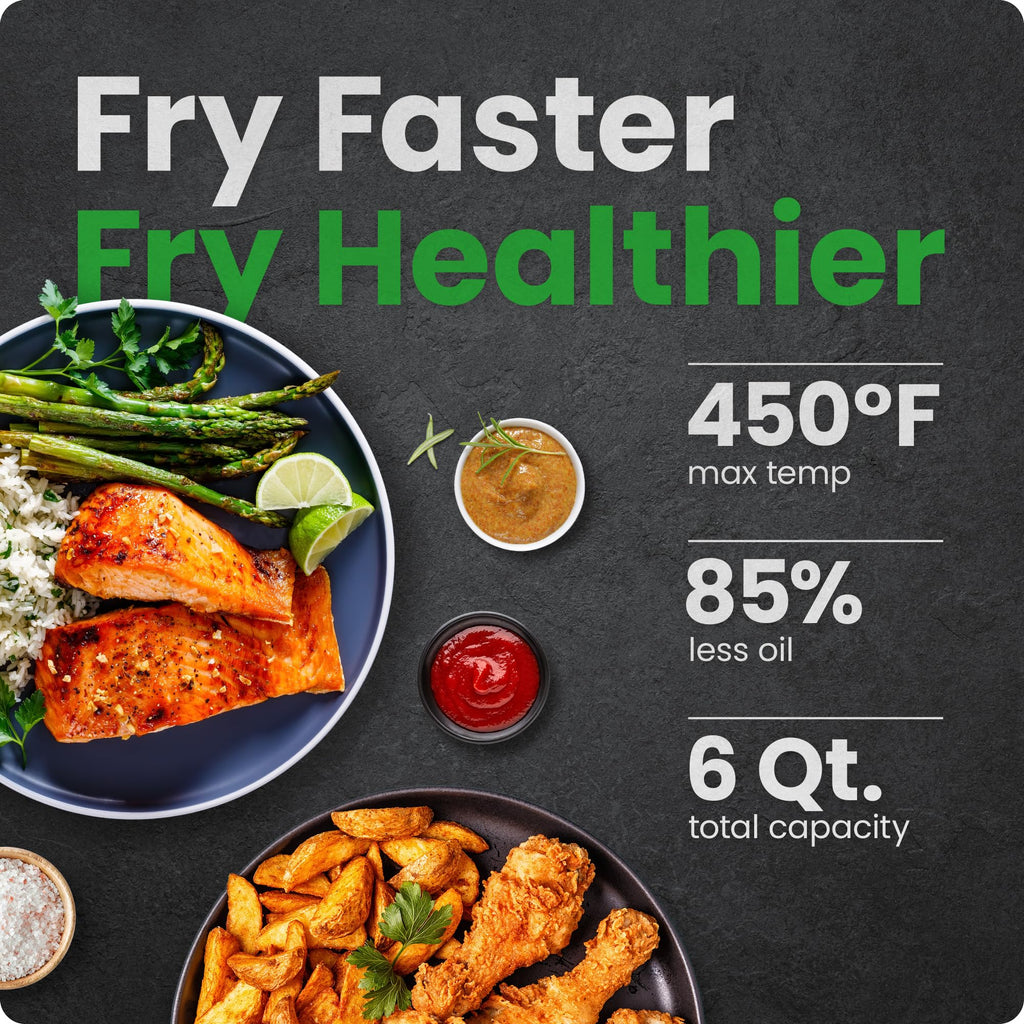CHEFMAN Air Fryer 6 QT Compact with Hi-Fry Technology