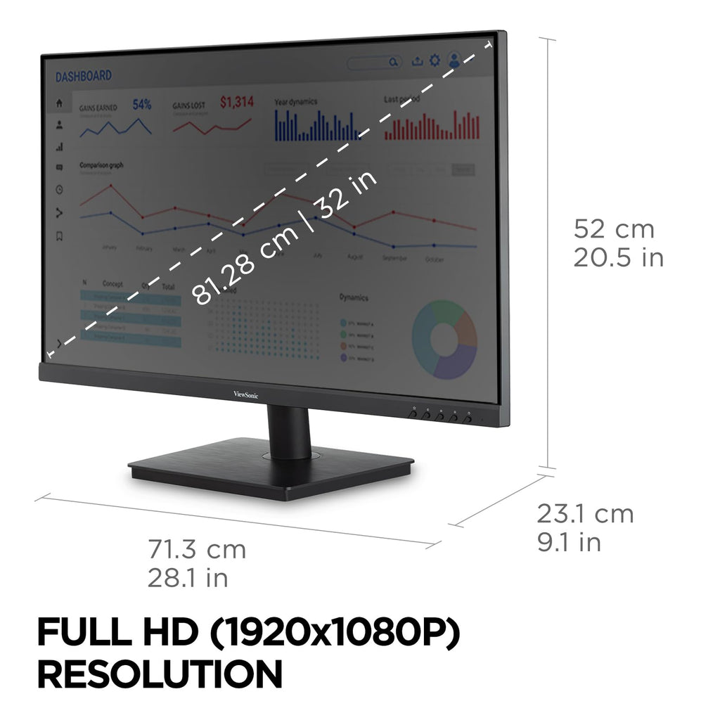 VIEWSONIC VA3209M 32" 1080p IPS Monitor with HDMI & VGA