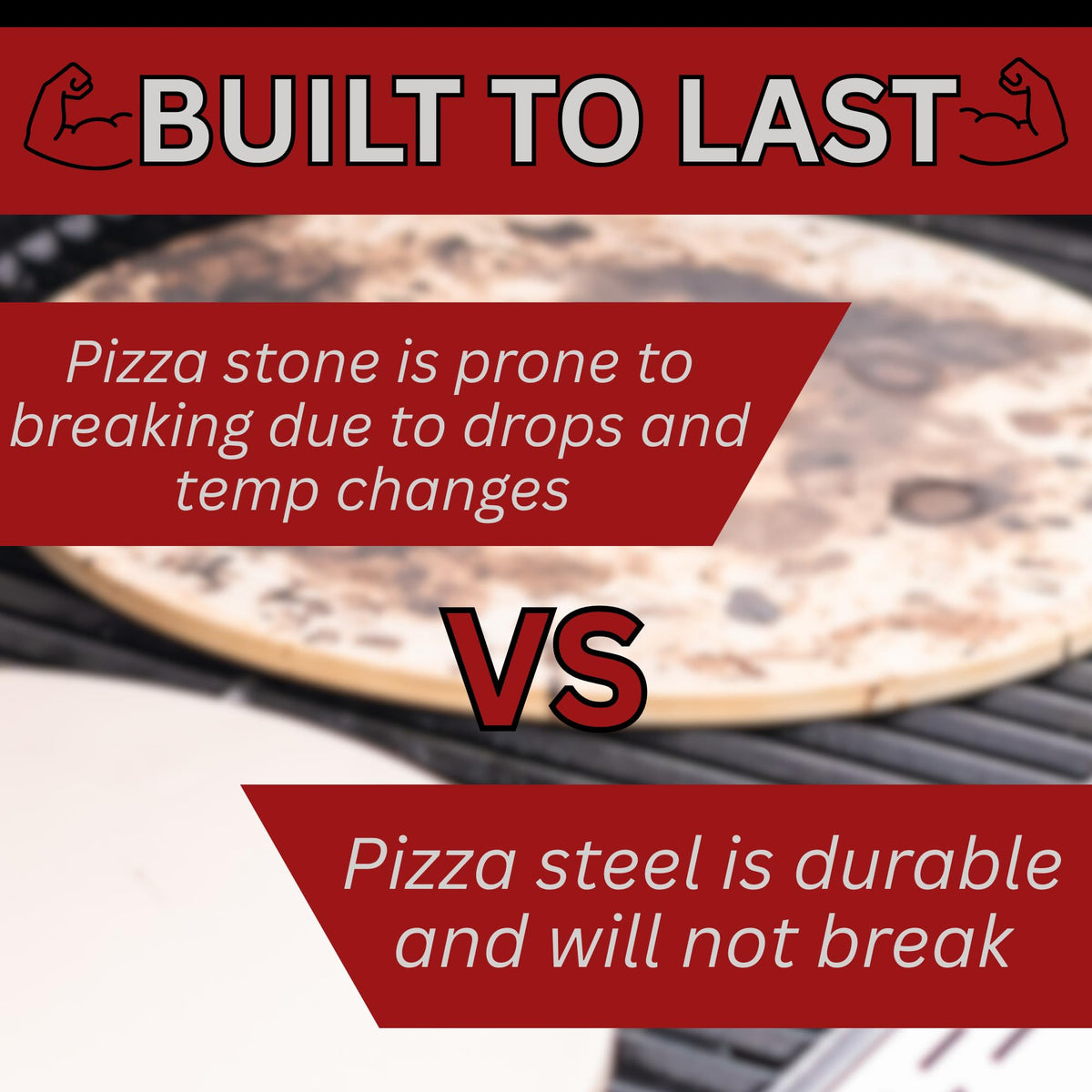 THERMICHEF 16" Pizza Steel - 3/8" Thick Cooking Steel