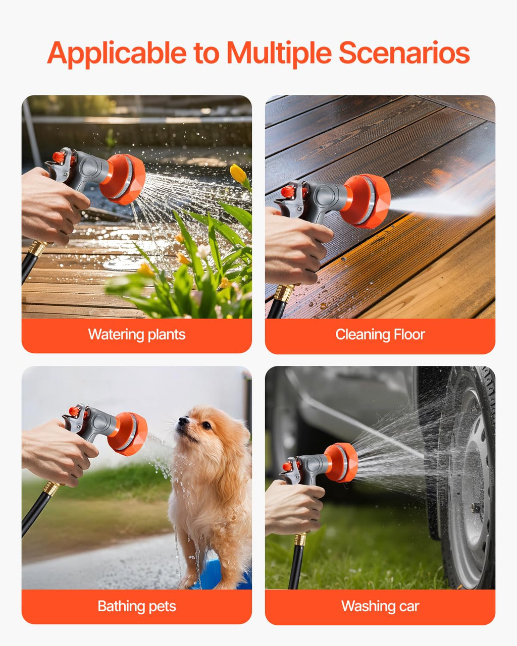 VEVOR Retractable Garden Hose Reel - 100 ft Wall Mounted