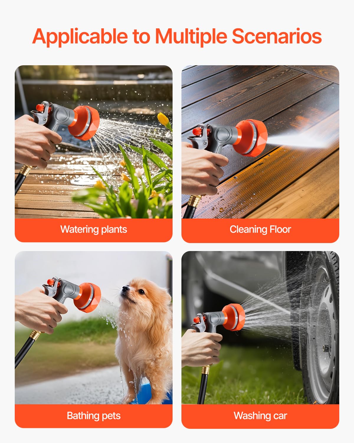 VEVOR Retractable Garden Hose Reel - 100 ft Wall Mounted