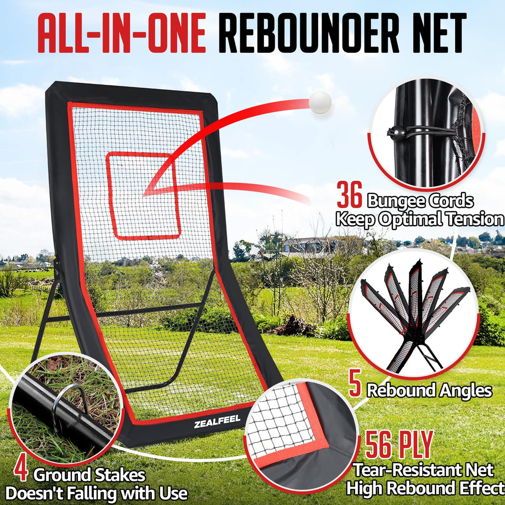 ZEALFEEL ZEALFEEL Lacrosse Rebounder - 4x7FT/4x6FT Net