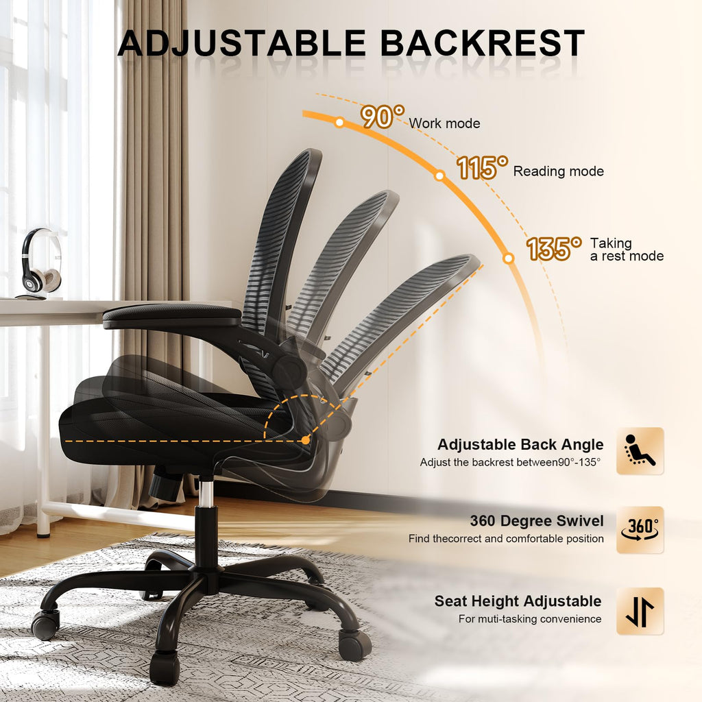 SYNORLA Ergonomic Office Chair - High Back Mesh, 330LBS Capacity