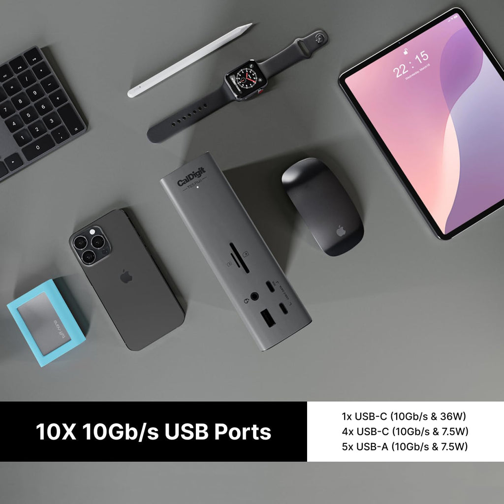 CALDIGIT TS5 Plus Thunderbolt 5 Dock - 20 Port 140W Charging