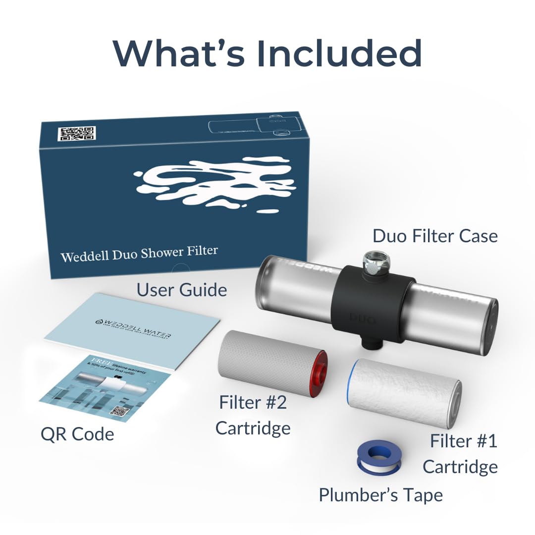 WEDDELL Weddell Duo Shower Filter – NSF Certified Chlorine Reducer