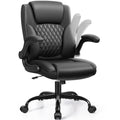 BRICK ATTIC Leather Office Chair with Ergonomic Support and Wheels