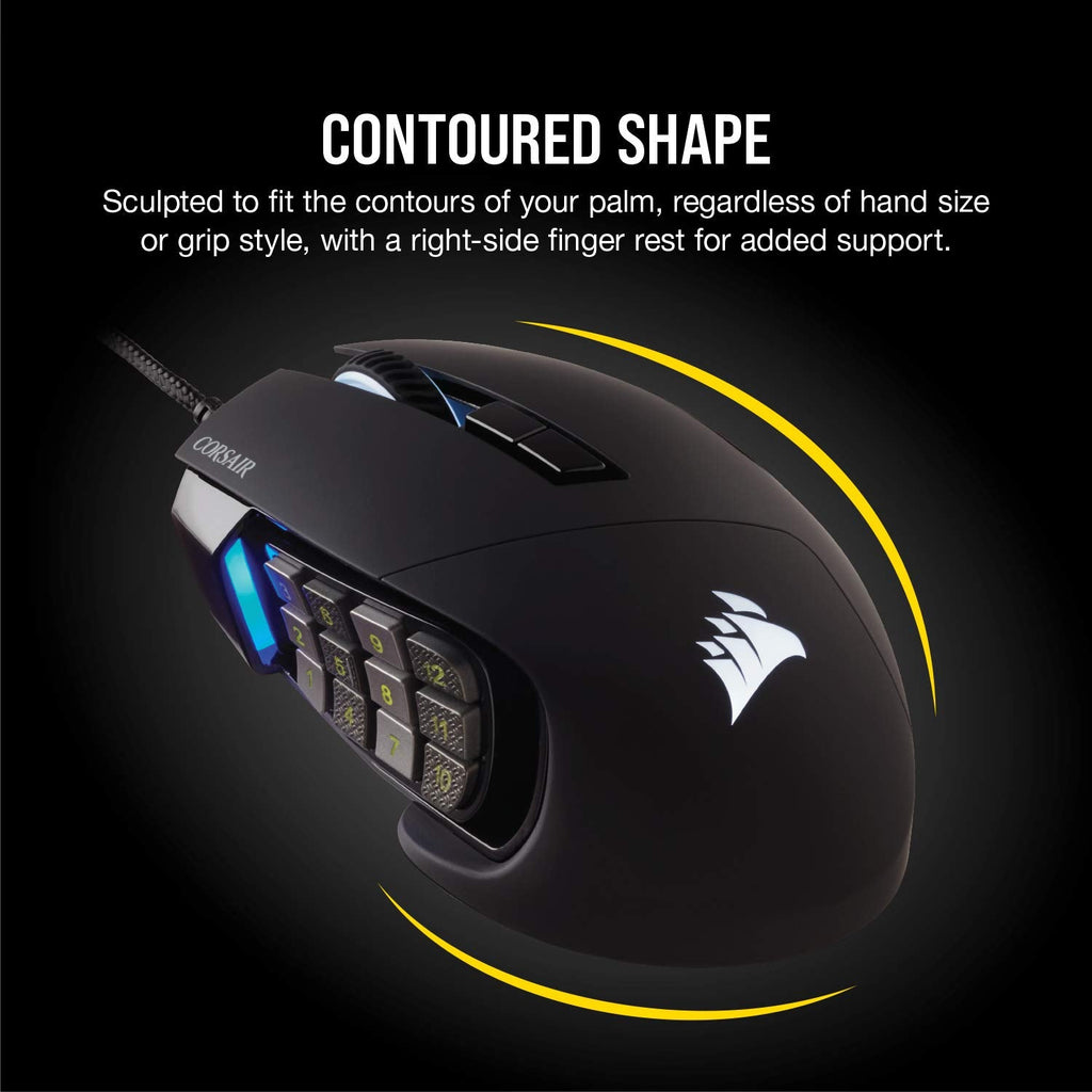 CORSAIR Scimitar RGB Elite Wired Gaming Mouse - 18,000 DPI