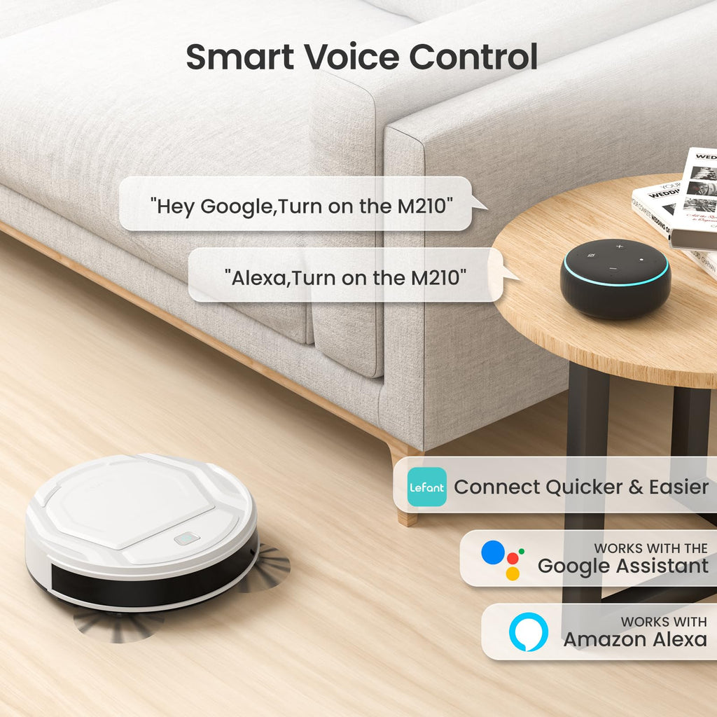 LEFANT Robot Vacuum Cleaner with Strong Suction & Wi-Fi Control