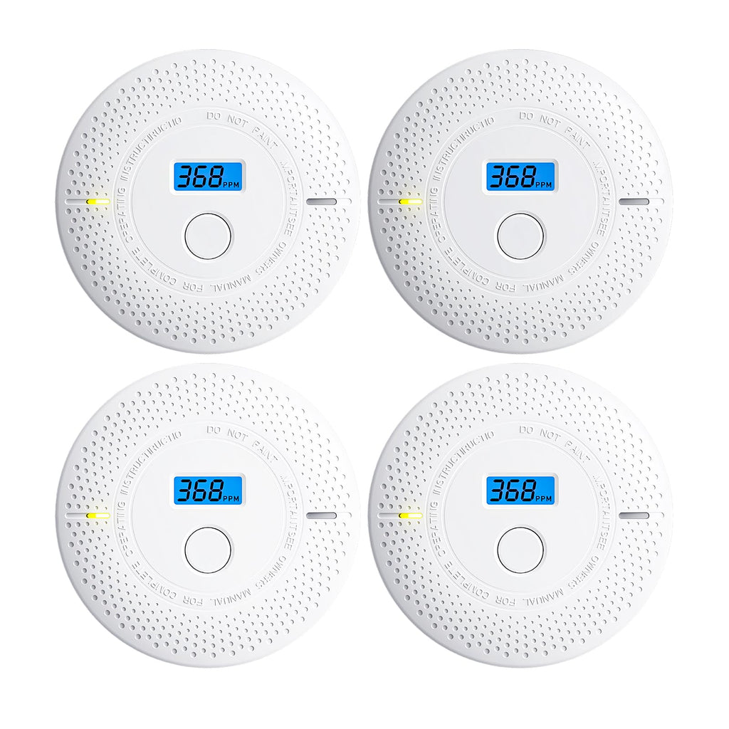 UINGARM Smoke and Carbon Monoxide Detector, 4 Pack