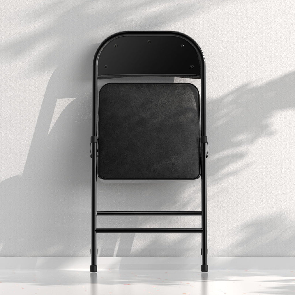 NAZHURA 4 Pack Folding Chairs with Padded Cushion