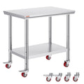 VEVOR Mophorn Stainless Steel Work Table 36x24 Inch
