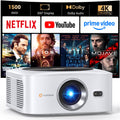 HAPPRUN 1500 ANSI Lumens Smart Outdoor Projector, 4K Resolution