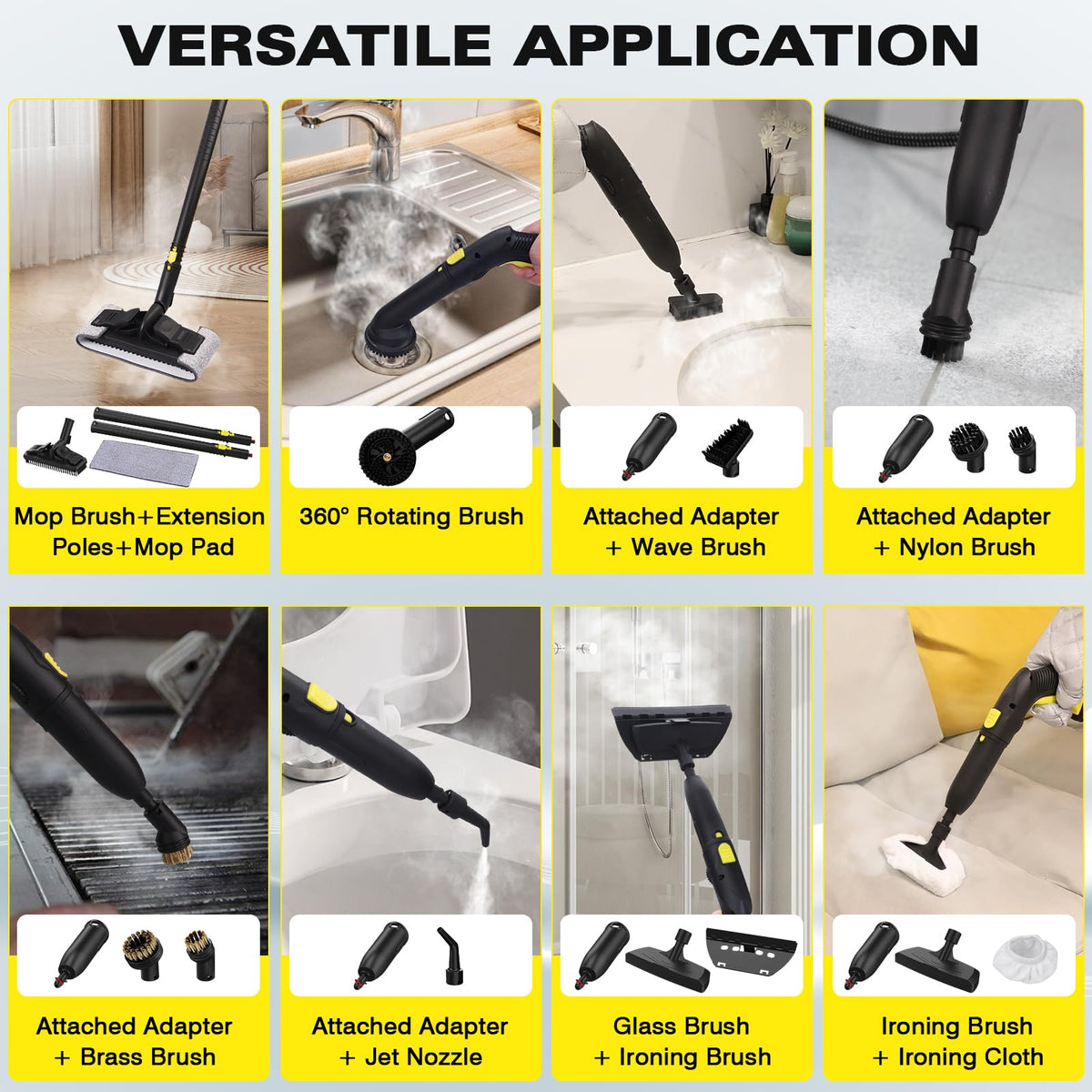 TVD Steam Cleaner with 26 Accessories for Home Use