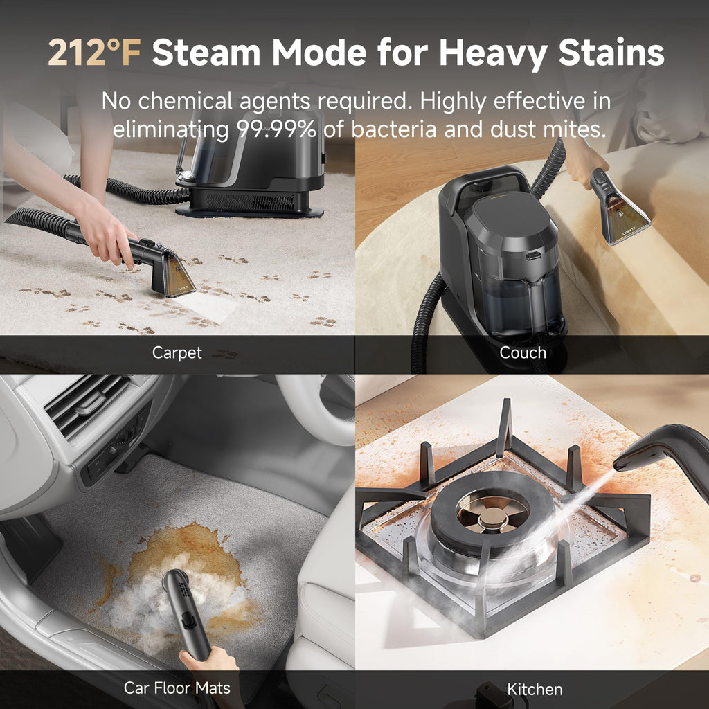 UWANT Carpet Cleaner Machine with Steam & Powerful Suction