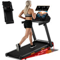 LONTEK Foldable Treadmill with 15% Incline & LED Screen