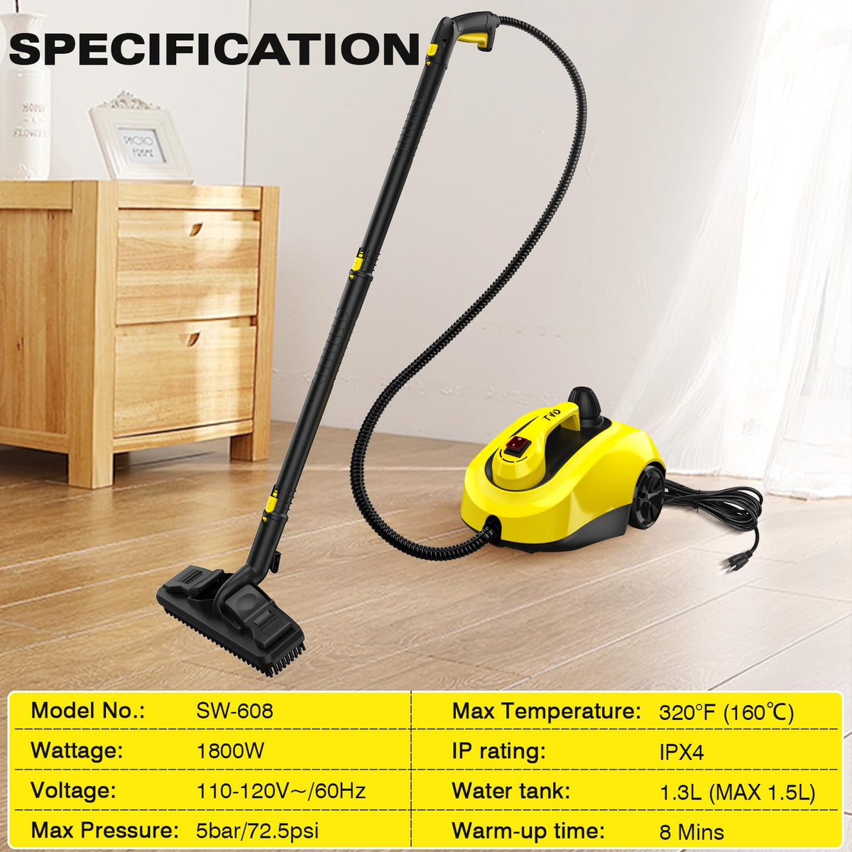 TVD Steam Cleaner with 26 Accessories for Home Use