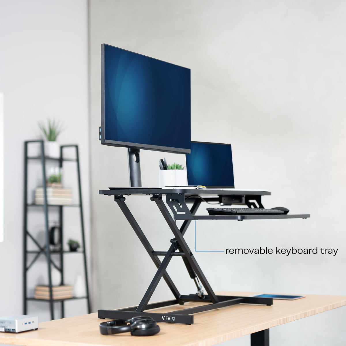 VIVO Height Adjustable Stand Up Desk Converter 32"