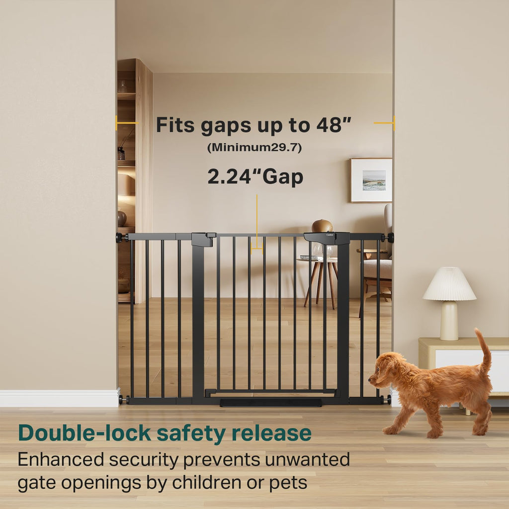 CUMBOR 29.7-48" Baby Gate for Stairs and Doorways