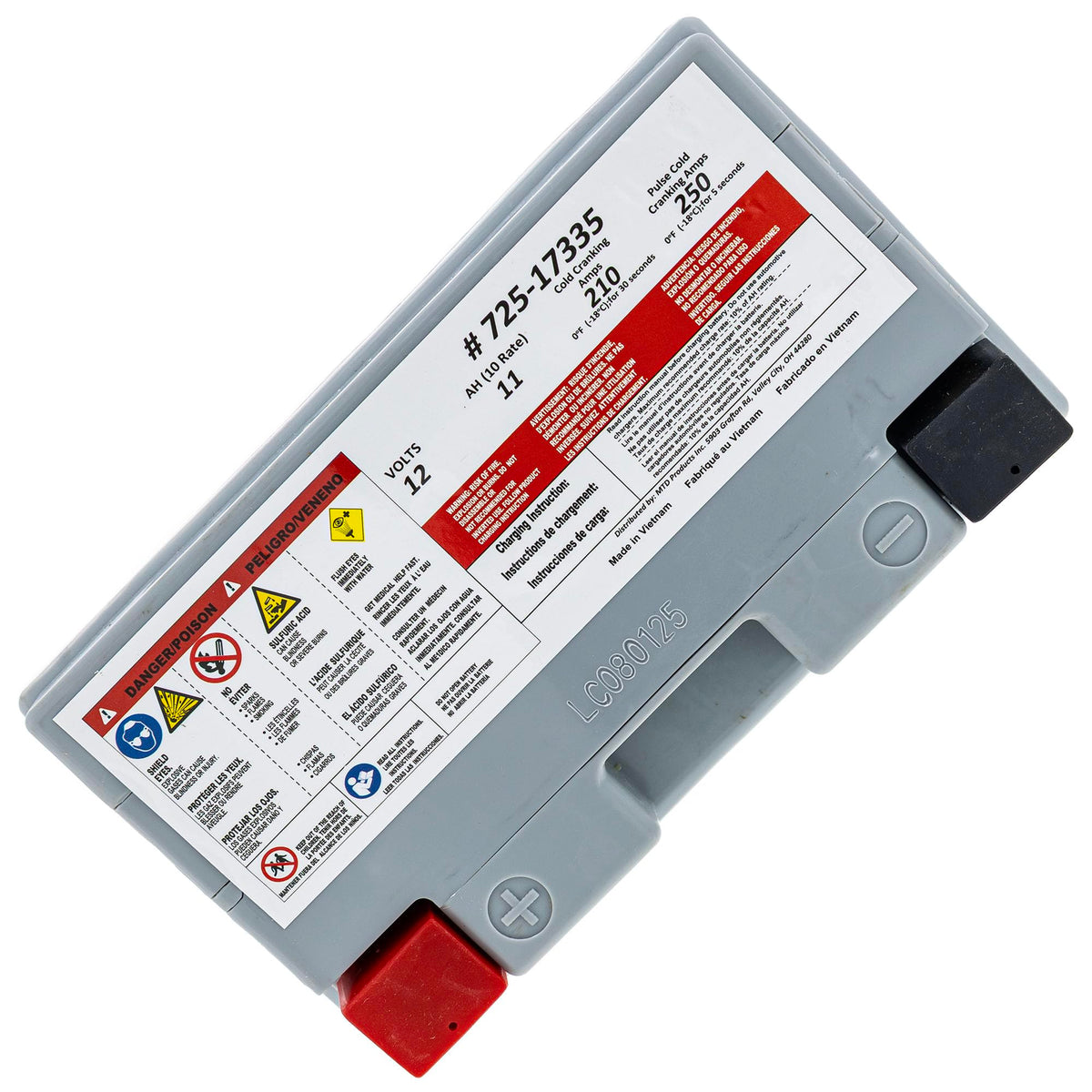 CUB CADET 490-280-F017 Battery 210CCA for Ultima Models