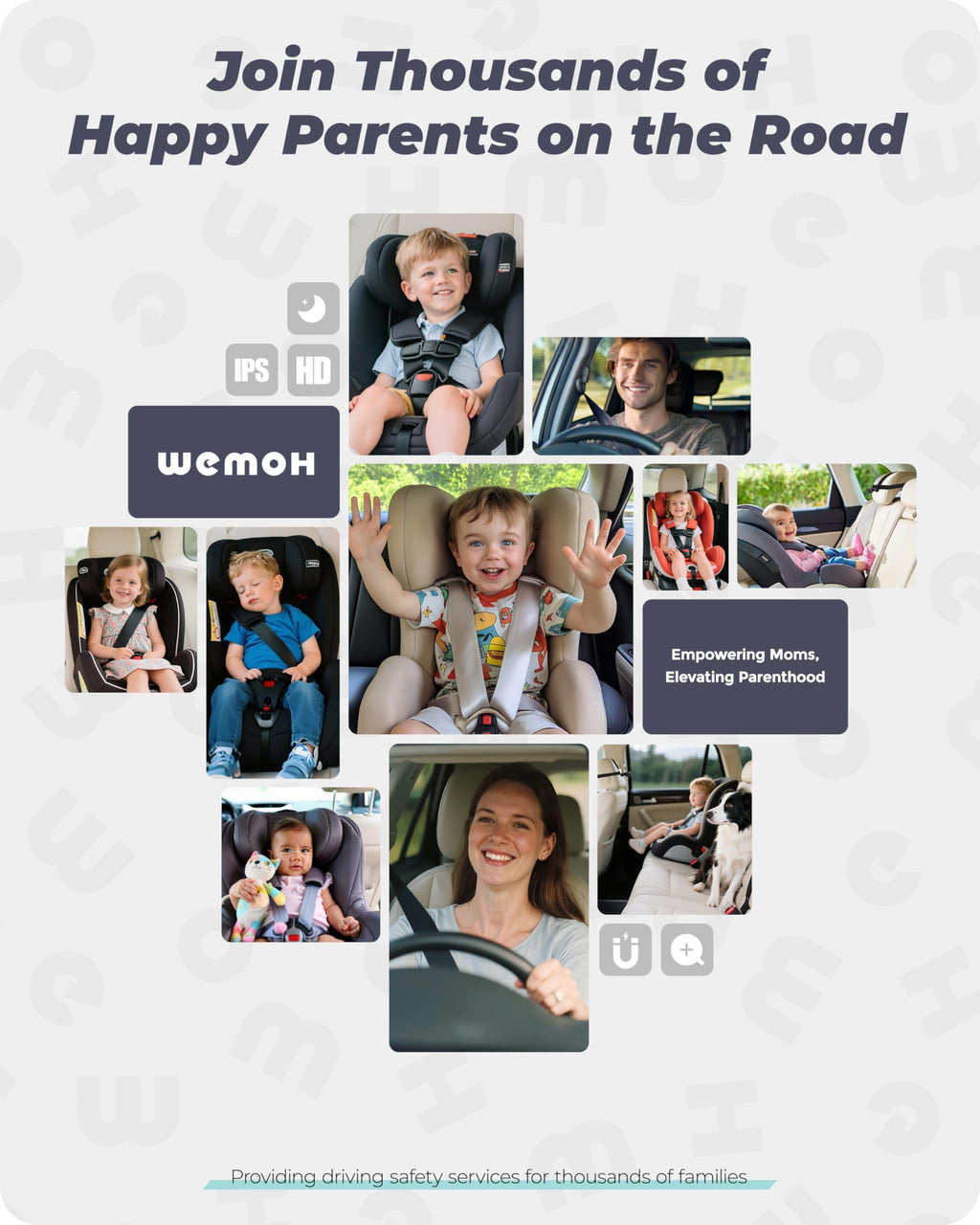WEMOH Magnetic Double Car Camera With 5" 1080P Monitor