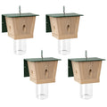 BEST BEE TRAP Carpenter Bee Trap - Outdoor Wooden Insect Traps (4 Pack)