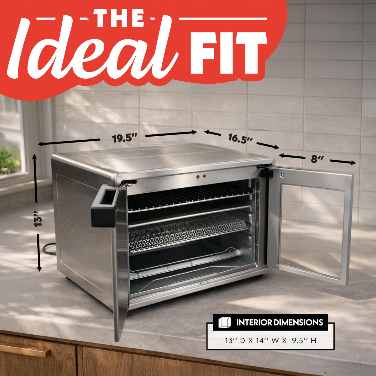 GOURMIA French Door Air Fryer Oven - 37 Qt Convection Toaster
