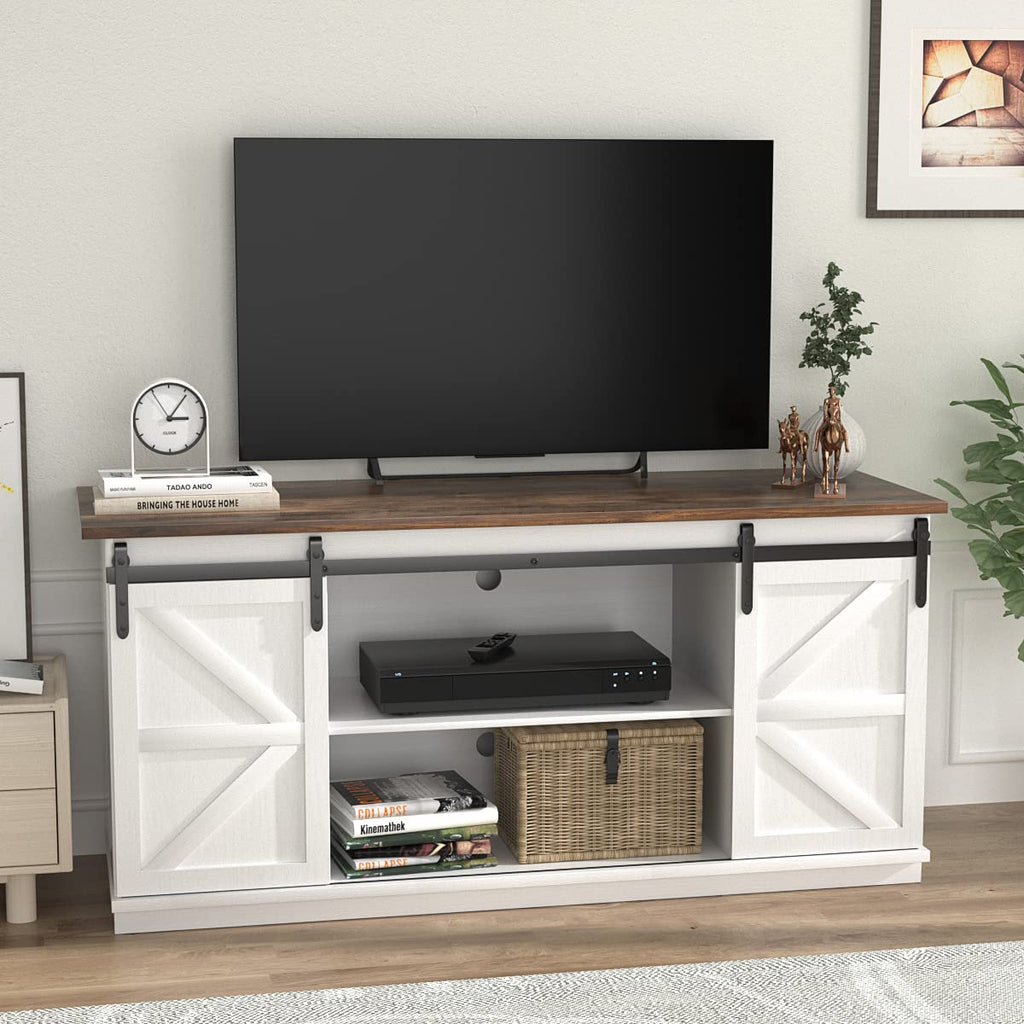 JUMMICO TV Stand for 65 Inch TV with Storage Cabinets