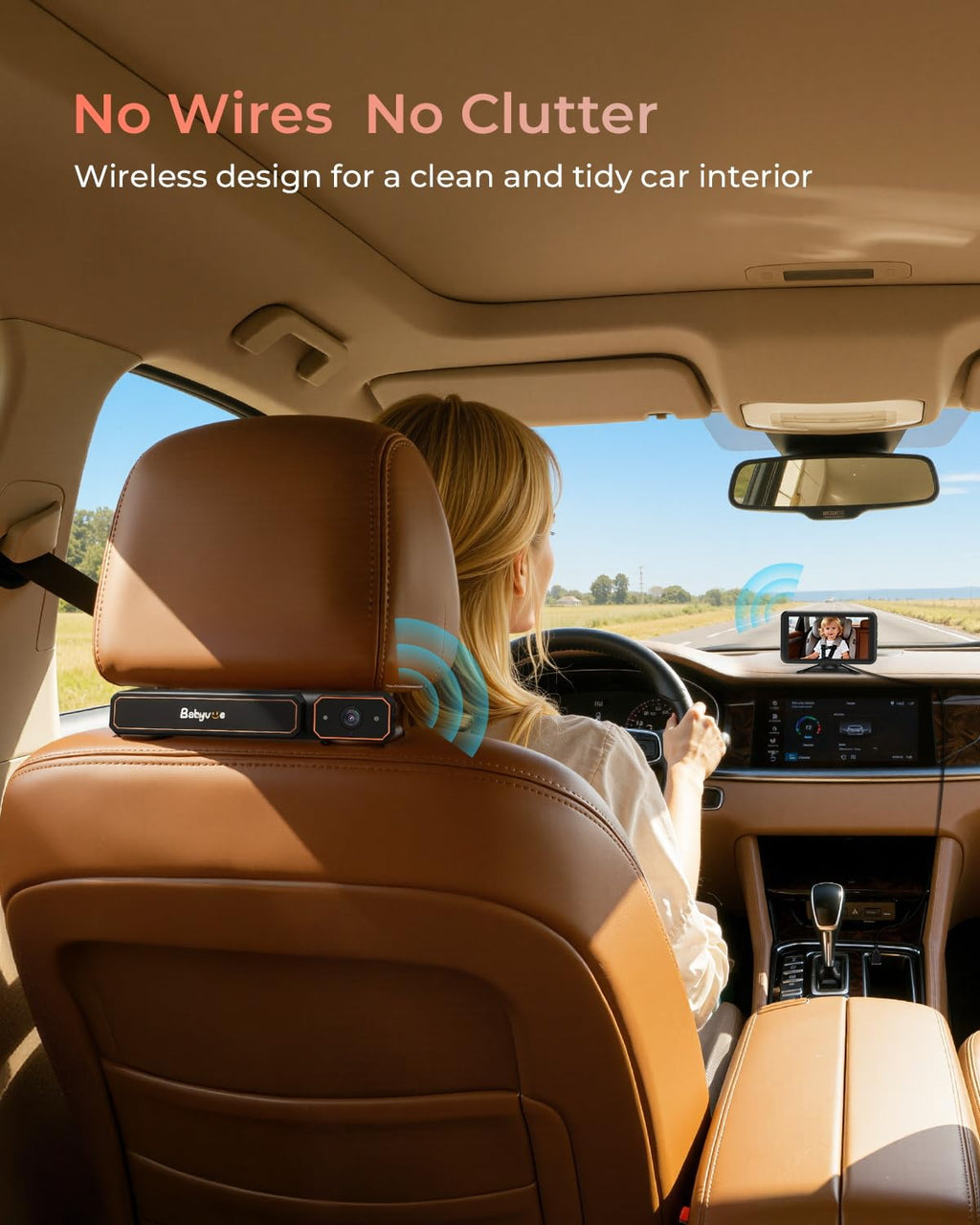 BABYVUE BV6 Wireless Baby Car Camera - HD1080P Monitor