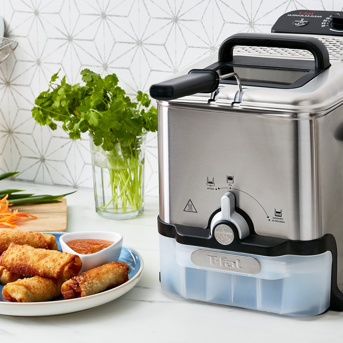 T-FAL 3.5L Stainless Steel Deep Fryer with Oil Filtration