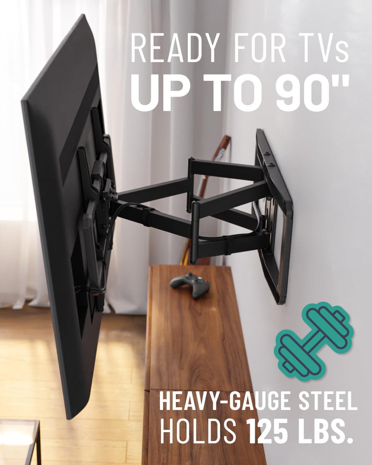 ECHOGEAR MaxMotion Full Motion TV Wall Mount for 42"-90" TVs
