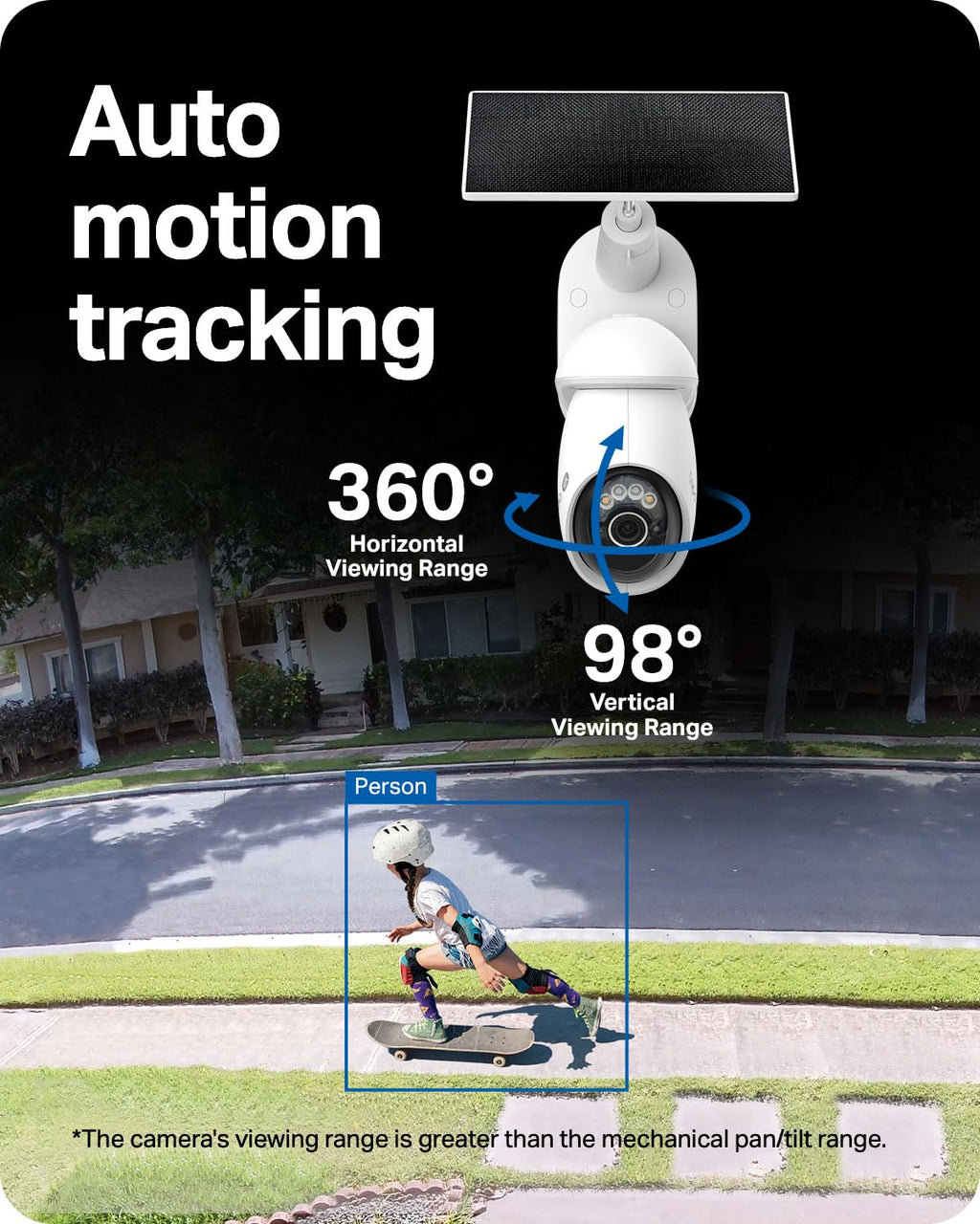 TAPO 4K Outdoor Pan/Tilt Wireless Security Camera - Solar Battery