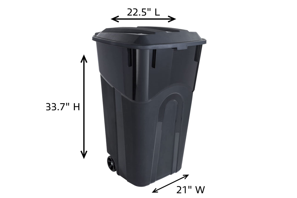 UNITED SOLUTIONS 32 Gallon Wheeled Outdoor Garbage Can - 2 Pack