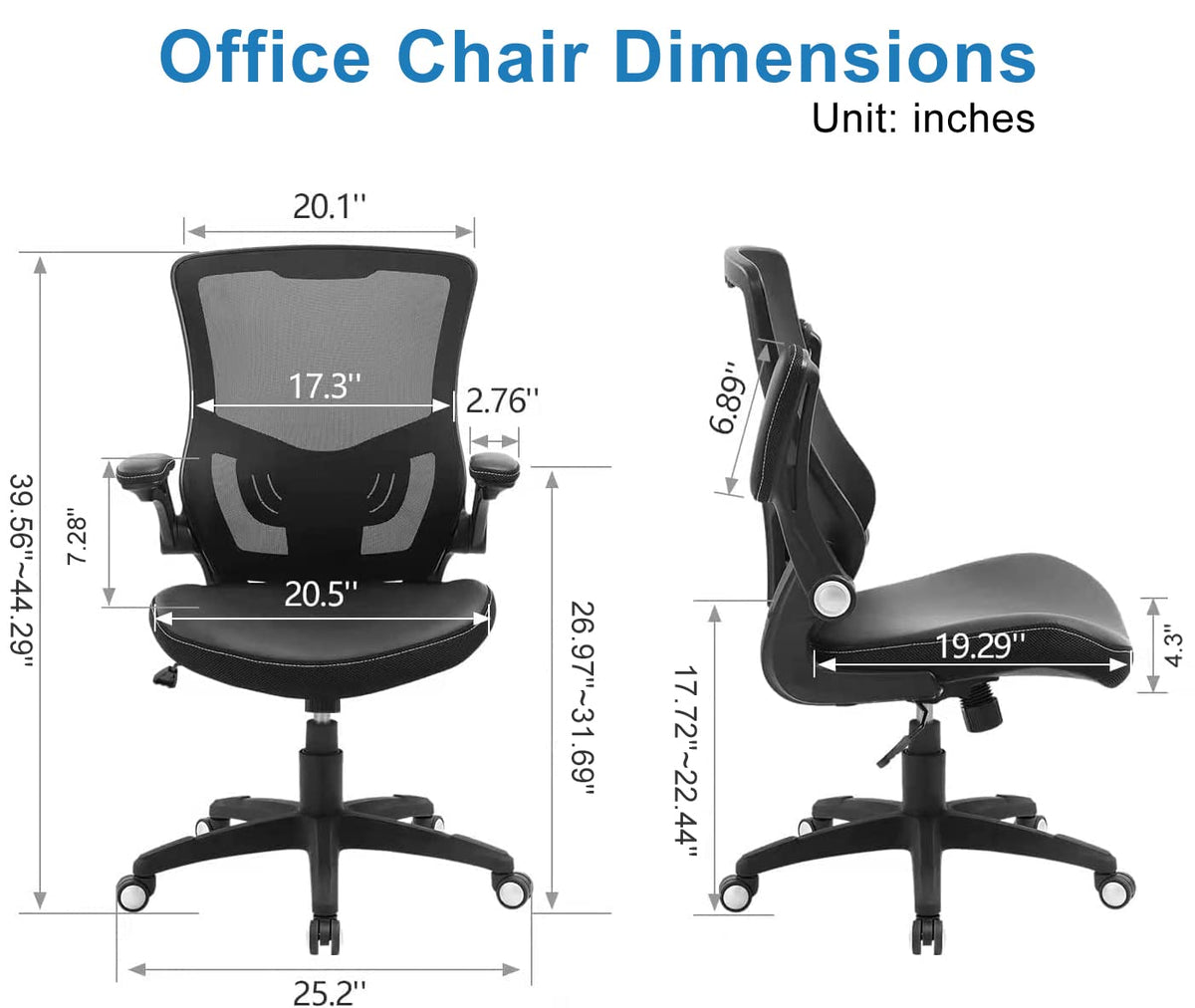 X XISHE Ergonomic Office Chair with Adjustable Lumbar Support