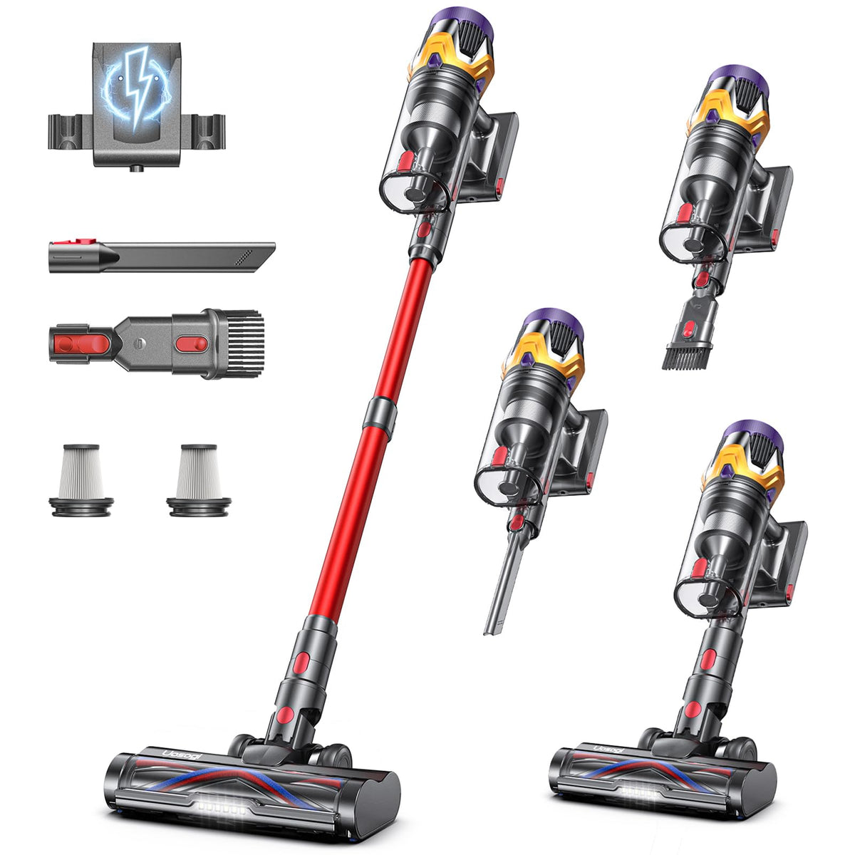 UOSOGI Cordless Vacuum Cleaner 55KPA 650W 70Mins Hurricane Mode