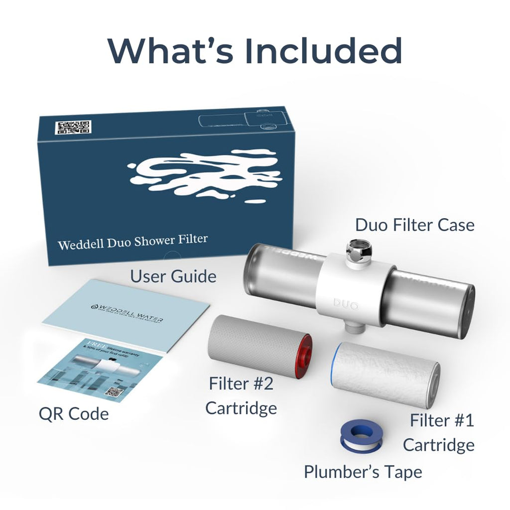 WEDDELL WATER Weddell Duo Shower Filter – NSF Certified Chlorine Reducer