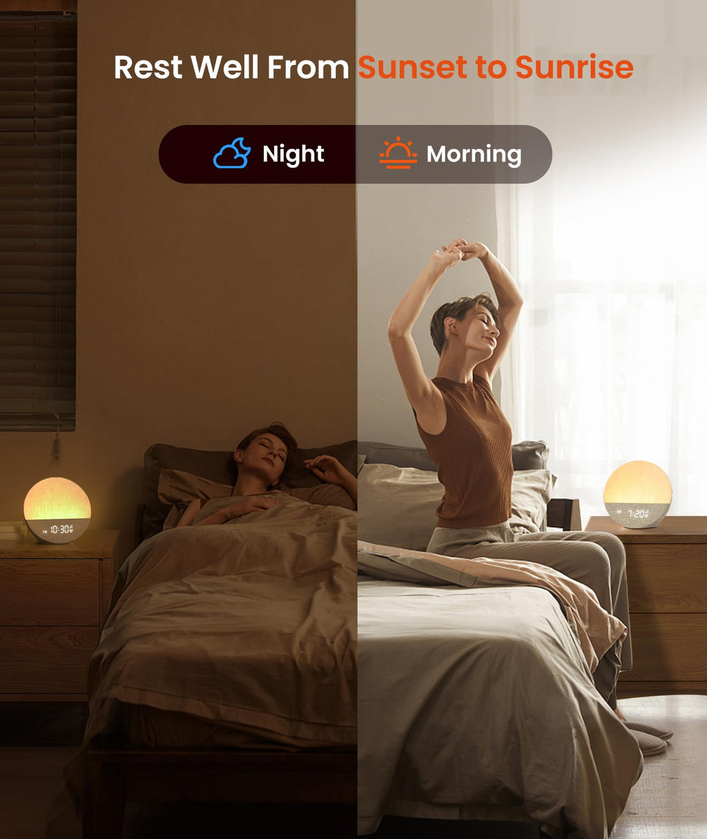 DREAMEGG Sunrise 1 Alarm Clock & Sound Machine for Sleep